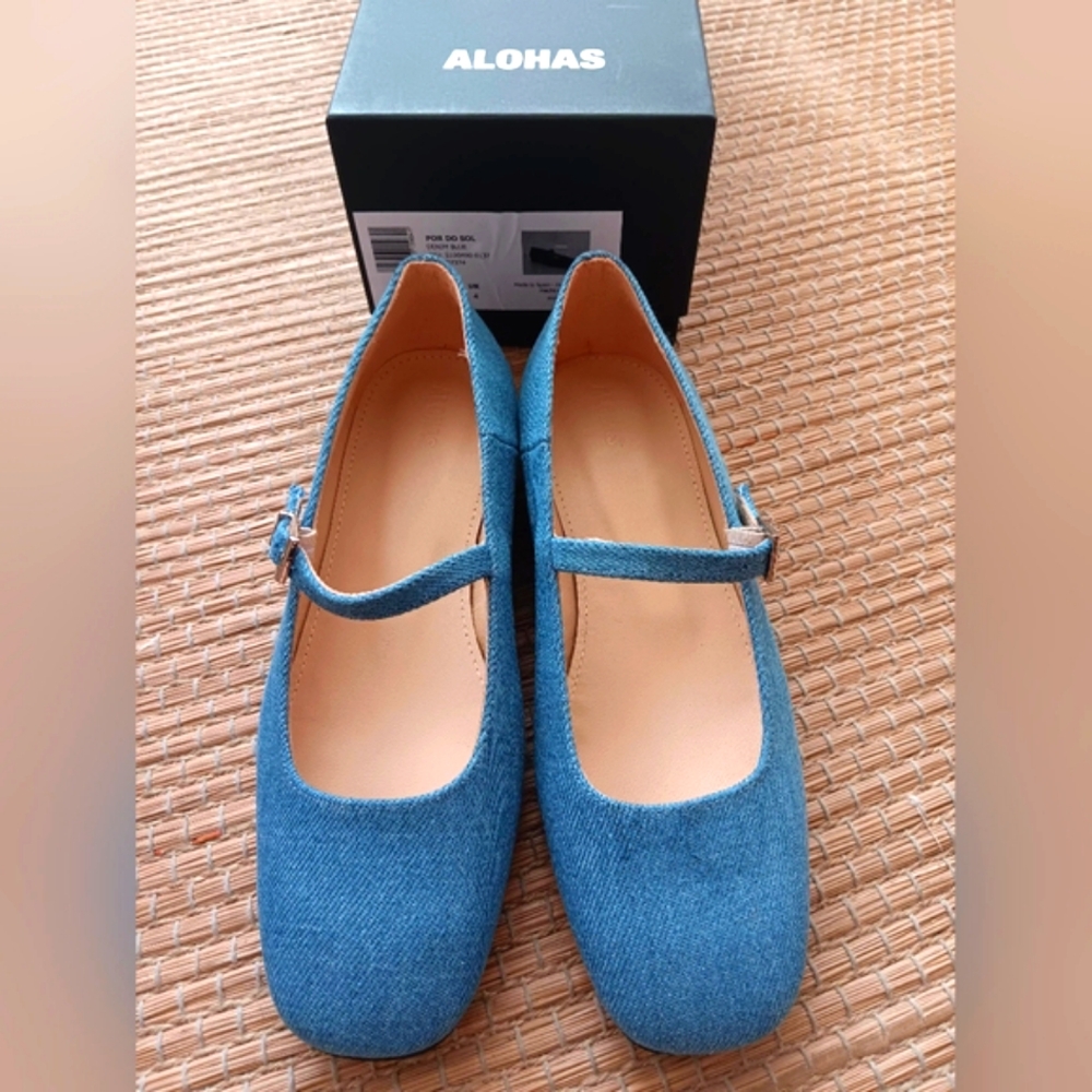 Stylish Blue Mary Jane Flats